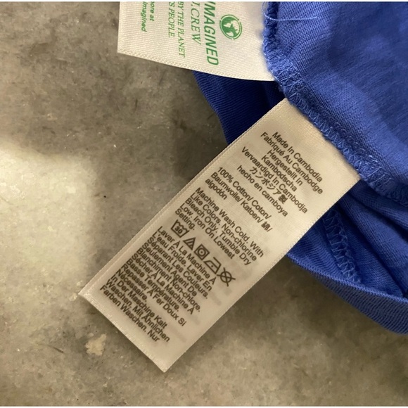 NWOT J. Crew Size XS Blue Slub Tee Shirt V Neck Short Sleeve Lightweight - Picture 12 of 12